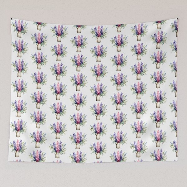 Item preview, Lupine Flower Vase | Elegant Botanical Floral Art designed and sold by Mandayartstudio.