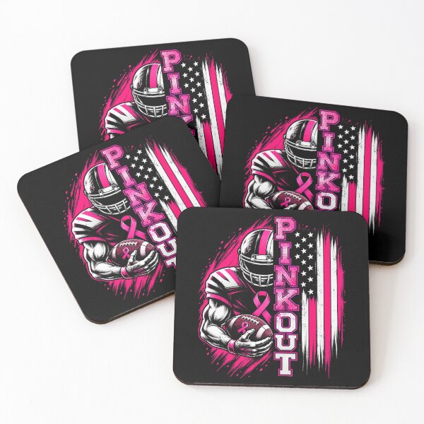 Item preview, Football Pink Out Breast Cancer Ribbon USA designed and sold by HayleePacoch.