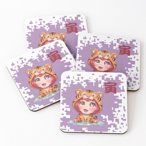 Item preview, Kawaii Japanese Zodiac tiger – Year of the tiger designed and sold by Neo Japonism Art.