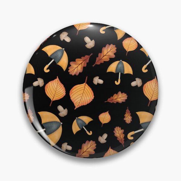 Item preview, Rainy Autumn Yellow Umbrella Leaf Mushroom designed and sold by FestivityFinds.