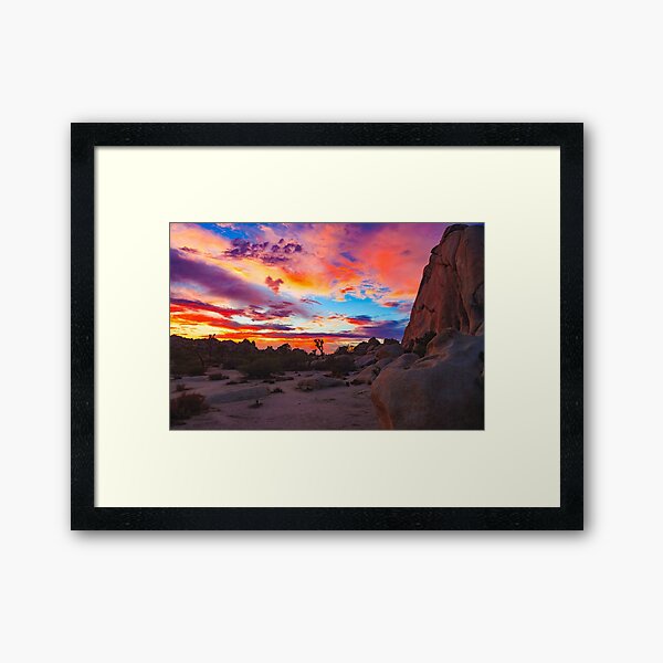 Joshua Tree National Park Sunset 1 Framed Art Print