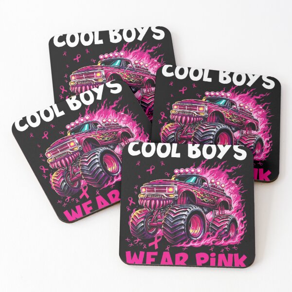 Item preview, Cool Boys Wear Pink Truck Breast Cancer Awareness designed and sold by LouisaOReilly.