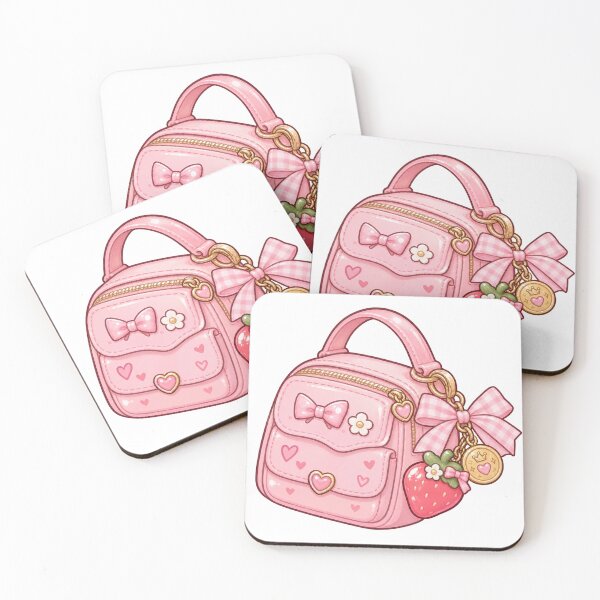 Item preview, Cute Pink Kawaii Strawberry Bow Backpack designed and sold by Kiralemon.
