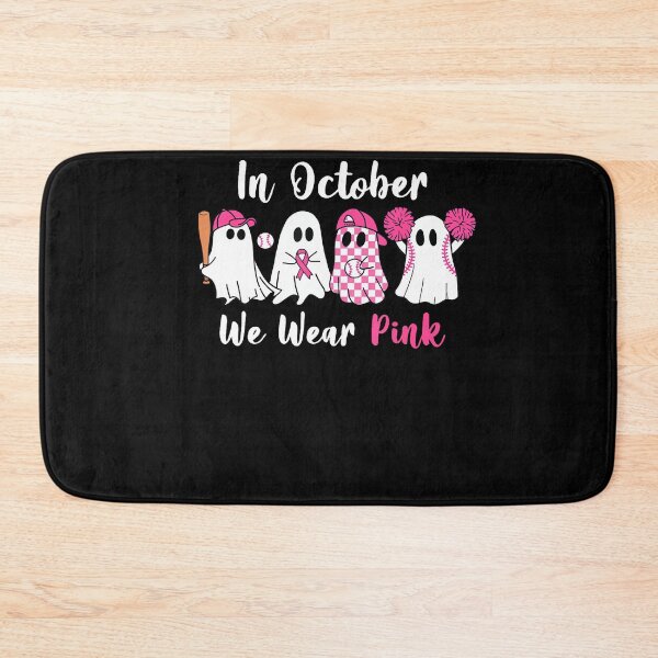 Item preview, In October We Wear Pink Baseball Breast Cancer Ghost designed and sold by Khescoiu.