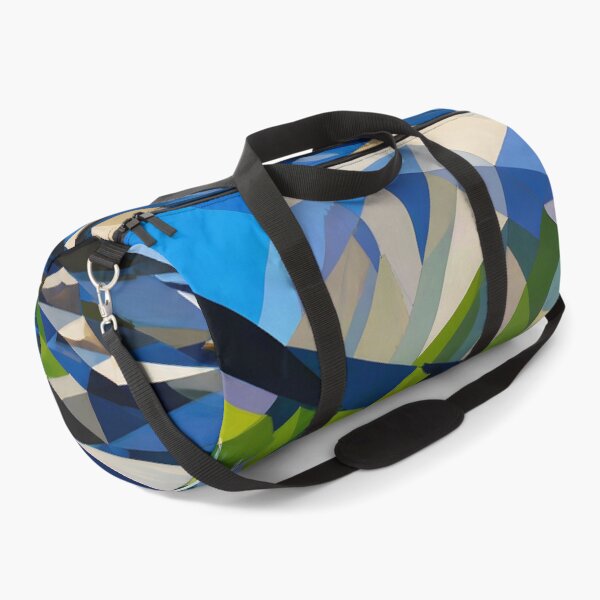 Item preview, Geometric Mountain Landscape with Rushing River designed and sold by Vicky Brago-Mitchell®.