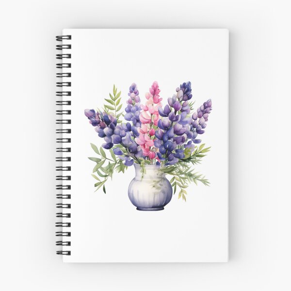 Item preview, Lupine Flower Vase | Elegant Botanical Floral Art designed and sold by Mandayartstudio.