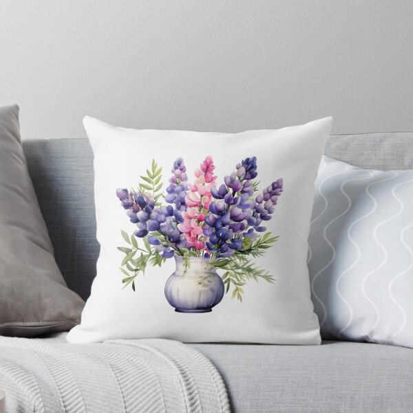 Item preview, Lupine Flower Vase | Elegant Botanical Floral Art designed and sold by Mandayartstudio.