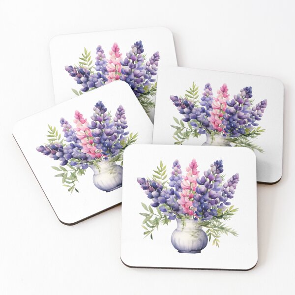 Item preview, Lupine Flower Vase | Elegant Botanical Floral Art designed and sold by Mandayartstudio.