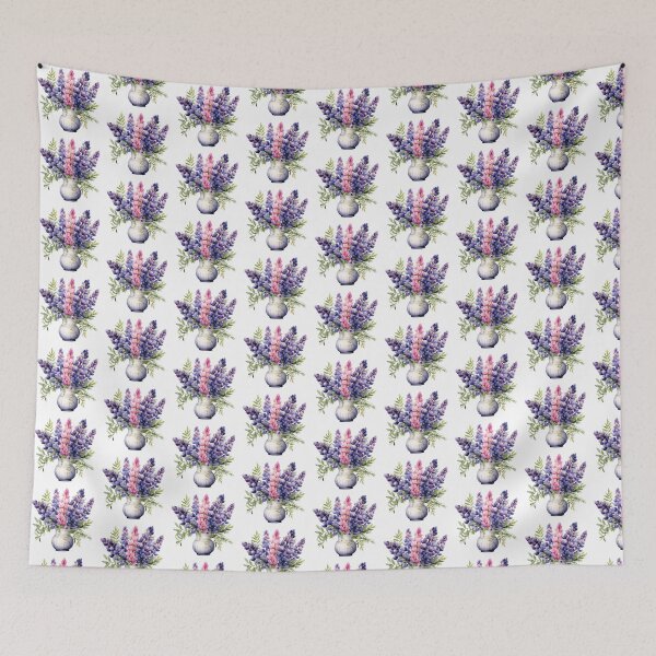 Item preview, Lupine Flower Vase | Elegant Botanical Floral Art designed and sold by Mandayartstudio.