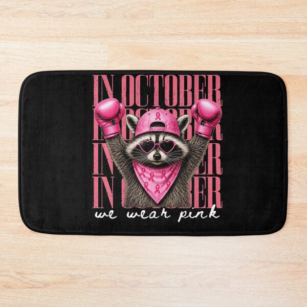 Item preview, In October We Wear Pink Feral Raccoon Survivor designed and sold by Khescoiu.