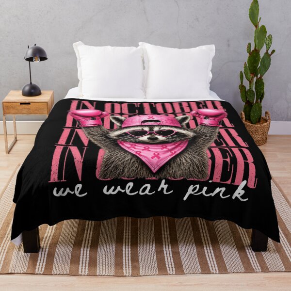 Item preview, In October We Wear Pink Feral Raccoon Survivor designed and sold by Khescoiu.