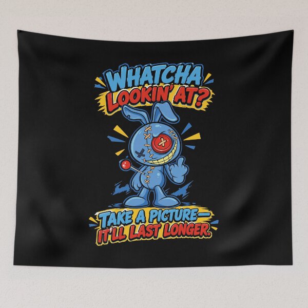 Item preview, Whatcha Lookin’ At? Funny Cartoon Bunny Design designed and sold by digijob.