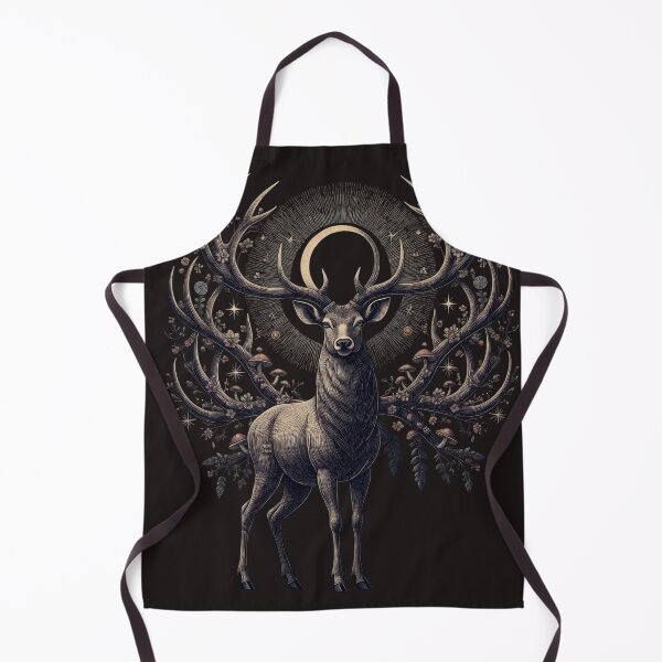 Item preview, Mystical Deer Forest Spirit Celestial Vintage Art designed and sold by LenNo9881.