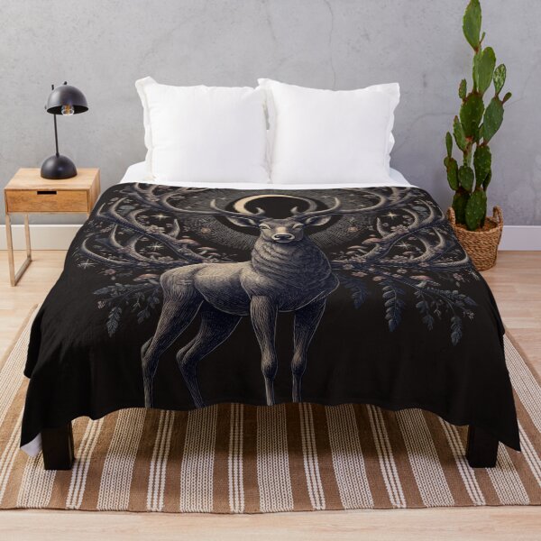 Item preview, Mystical Deer Forest Spirit Celestial Vintage Art designed and sold by LenNo9881.