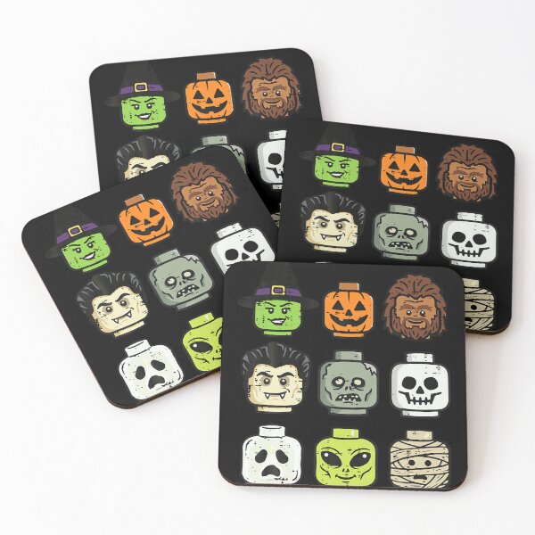 Item preview, Halloween Building Blocks Head Cute Bricks Boys Kids designed and sold by LouisaOReilly.