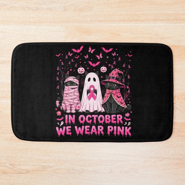 Item preview, In October We Wear Pink Cat Ghosts Breast Cancer designed and sold by HayleePacoch.