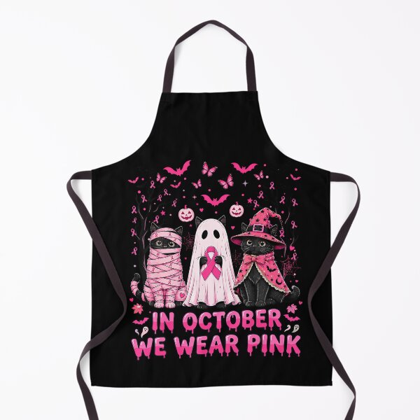 Item preview, In October We Wear Pink Cat Ghosts Breast Cancer designed and sold by HayleePacoch.