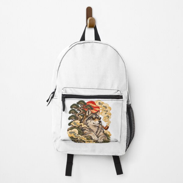 Item preview, Zen Wolf – Chill Lounging Wolf, Japanese Bonsai Art designed and sold by Sleepy Safari.