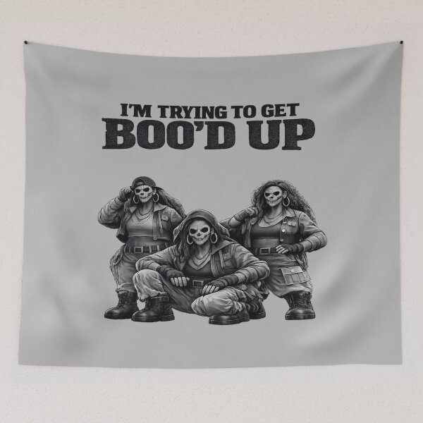 Item preview, Boo’d Up Skeleton Squad Streetwear Tee - Dark Humor  designed and sold by FrozenHeat97.