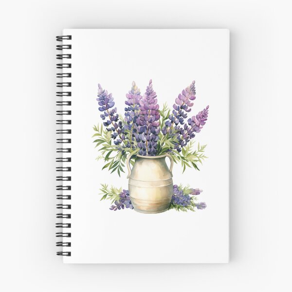 Item preview, Lupine Flower Vase | Elegant Botanical Floral Art designed and sold by Mandayartstudio.