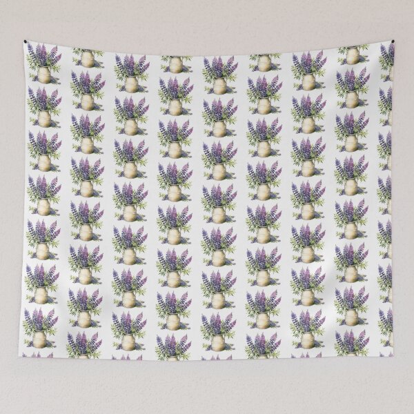 Item preview, Lupine Flower Vase | Elegant Botanical Floral Art designed and sold by Mandayartstudio.