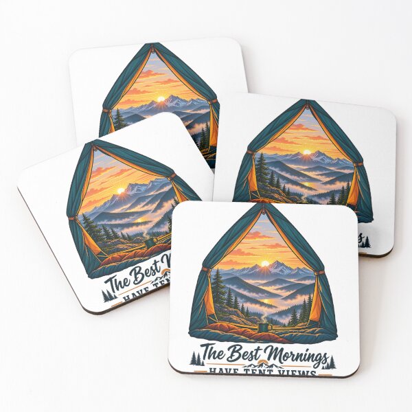 Item preview, Best Mornings Have Tent Views Camping Sunrise Design designed and sold by ys96.