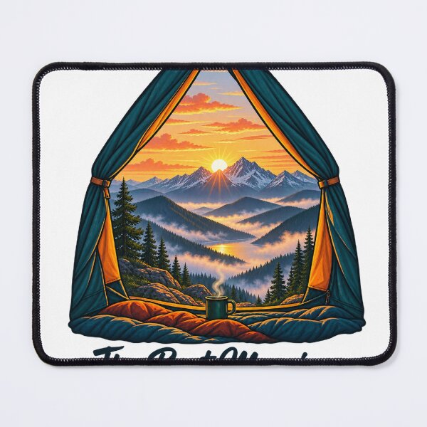 Item preview, Best Mornings Have Tent Views Camping Sunrise Design designed and sold by ys96.