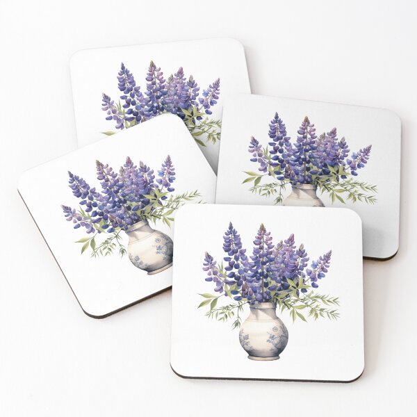 Item preview, Lupine Flower Vase | Elegant Botanical Floral Art designed and sold by Mandayartstudio.