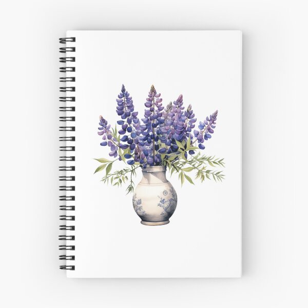 Item preview, Lupine Flower Vase | Elegant Botanical Floral Art designed and sold by Mandayartstudio.