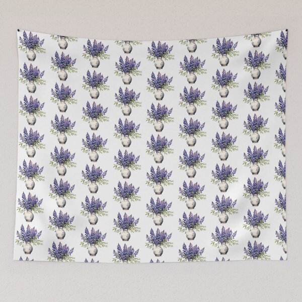 Item preview, Lupine Flower Vase | Elegant Botanical Floral Art designed and sold by Mandayartstudio.