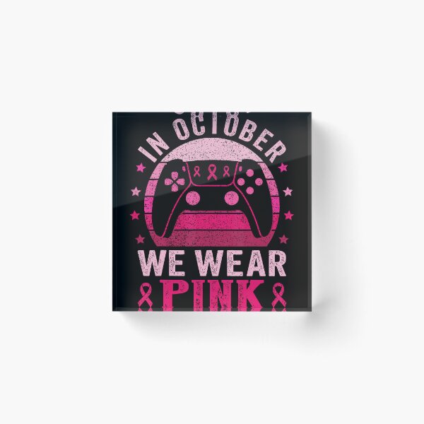 Item preview, In October We Wear Pink Breast Cancer Gamer Kids designed and sold by LouisaOReilly.