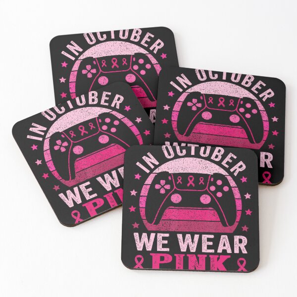 Item preview, In October We Wear Pink Breast Cancer Gamer Kids designed and sold by LouisaOReilly.