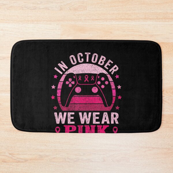 Item preview, In October We Wear Pink Breast Cancer Gamer Kids designed and sold by LouisaOReilly.