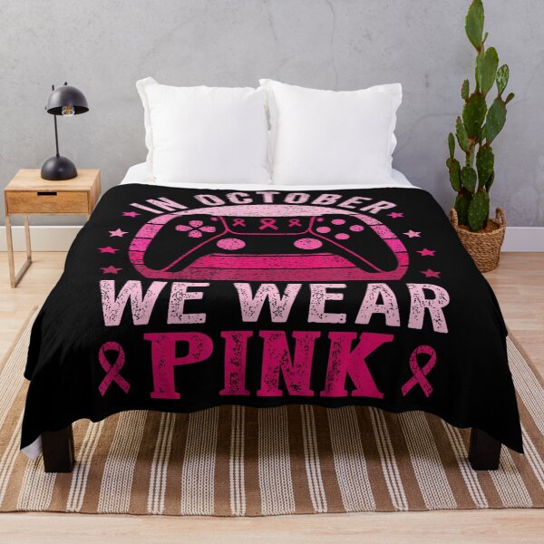 Item preview, In October We Wear Pink Breast Cancer Gamer Kids designed and sold by LouisaOReilly.