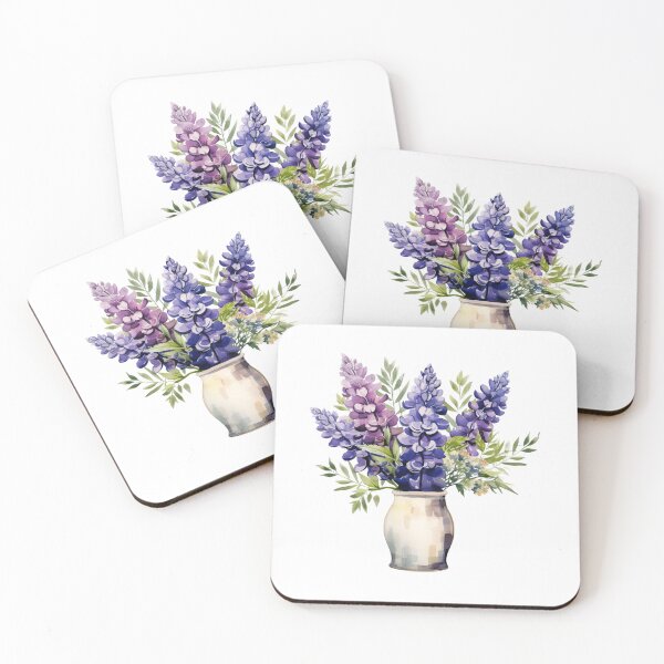 Item preview, Lupine Flower Vase | Elegant Botanical Floral Art designed and sold by Mandayartstudio.