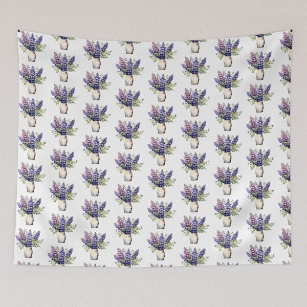 Item preview, Lupine Flower Vase | Elegant Botanical Floral Art designed and sold by Mandayartstudio.