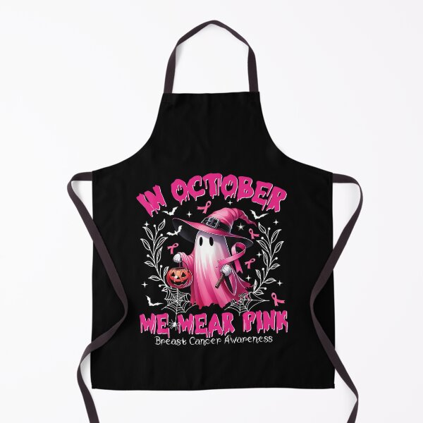 Item preview, In October We Wear Pink Ghost Witch Breast Cancer designed and sold by LouisaOReilly.