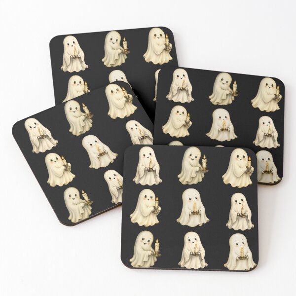 Item preview, Cute Ghost Pattern with Candles Halloween designed and sold by GlaSher.