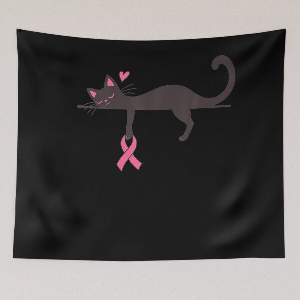 Item preview, Pink Ribbon Cat Breast Cancer Awareness Support designed and sold by Khescoiu.