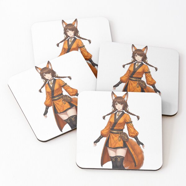 Item preview, Anime Fox Gal in Orange designed and sold by Prestons Corner.