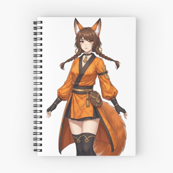 Item preview, Anime Fox Gal in Orange designed and sold by Prestons Corner.