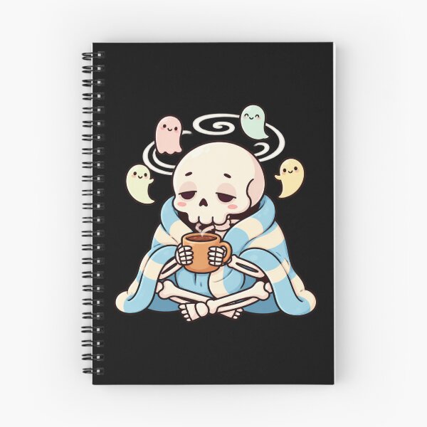 Item preview, Cute Skeleton Halloween | Kawaii Skull Cozy Coffee Ghosts designed and sold by MrDev.