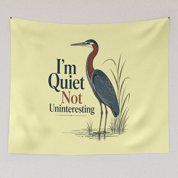 Item preview, Agami Heron Shirt - I'm Quiet Not Uninteresting - Japanese Naturalist Exotic Bird Tee - Introvert Bird Lover Gift designed and sold by Max Store.