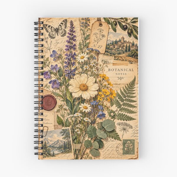 Item preview, Vintage Botanical Herbarium Notebook designed and sold by Smoimi.