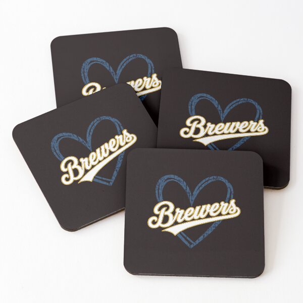 Item preview, Brewers Heart Retro Vintage Baseball Gift for Fans designed and sold by ImeldaSparks.