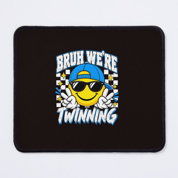 Item preview, Bruh We're Twinning Smile Face Twin Day Funny designed and sold by ImeldaSparks.