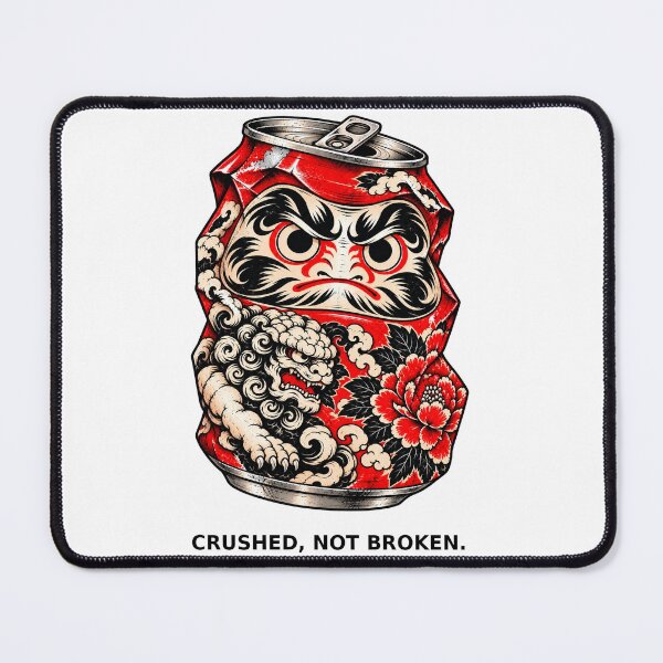 Item preview, Crushed, Not Broken – Japanese Daruma Can | Shishi & Peony Art designed and sold by KASUMINK.