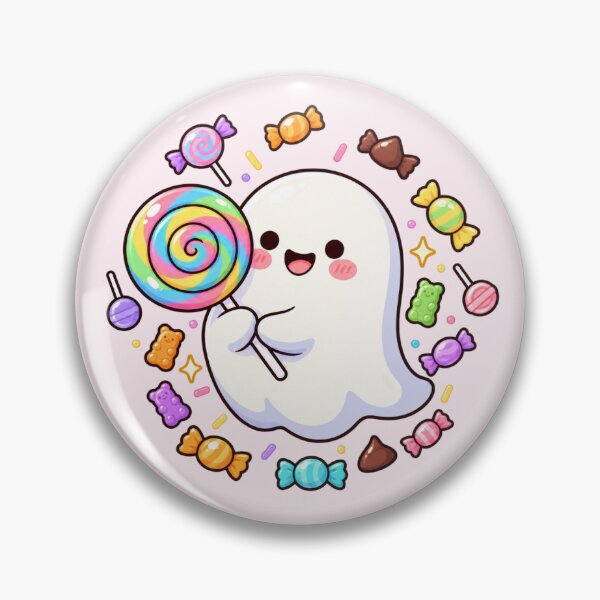 Artikelvorschau, Cute Ghost Halloween | Kawaii Ghost Candy Lollipop entworfen und verkauft von MrDev.