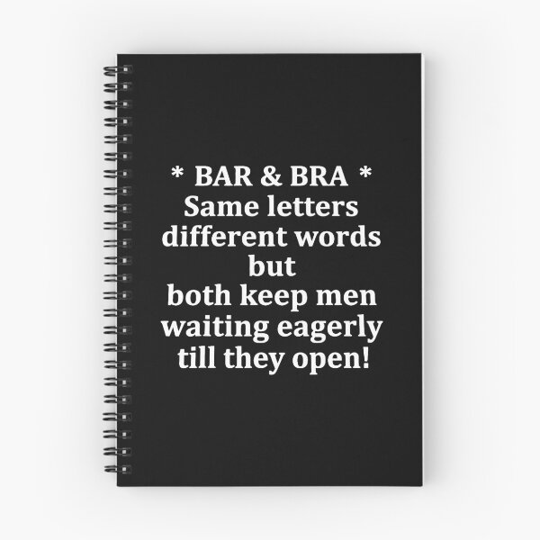 Item preview, Bar and Bra Same Letters Different Words Funny Wordplay designed and sold by khdmalakarak.