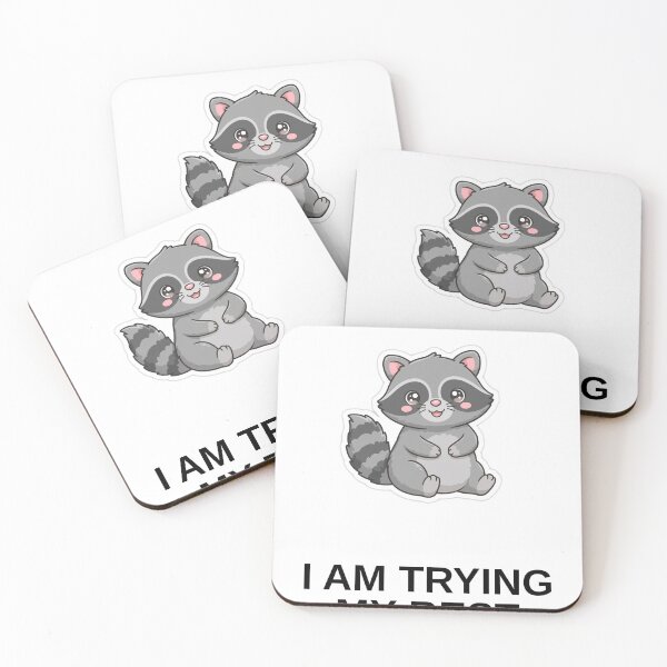 Item preview, I am trying my best raccoon designed and sold by PRIME4YOU.